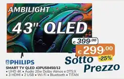 Al Pentolone Philips Smart TV QLED 43PUS8450/12 offerta
