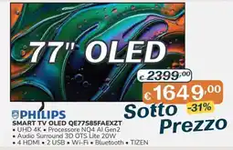 Al Pentolone Philips Smart TV OLED QE77S85FAEXZT offerta