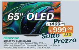 Al Pentolone Hisense SMART TV OLED 65A86N offerta