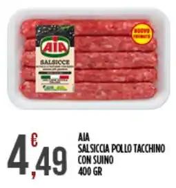 Netto Supermercati AIA Salsiccia pollo tacchino con suino offerta