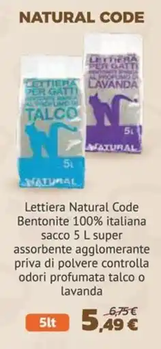 Joe Zampetti Lettiera Natural Code offerta