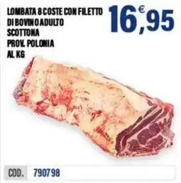 Adhoc Lombata 8 coste con filetto di bovino adulto scottone offerta