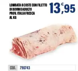 Adhoc Lombata 8 coste con filetto di bovino adulto offerta