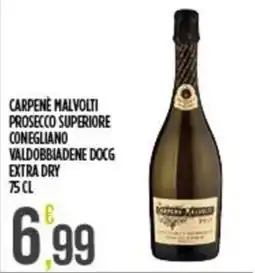 Supermercato Pollio Carpenè Malvolti Prosecco Superiore Conegliano Valdobbiadene DOCG Extra Dry offerta