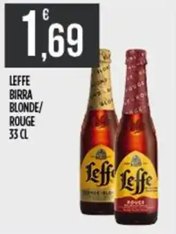 Supermercato Pollio Leffe birra blonde/rouge offerta