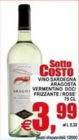Pewex Vino Sardegna Aragosta Vermentino Doc Frizzante / Rose offerta