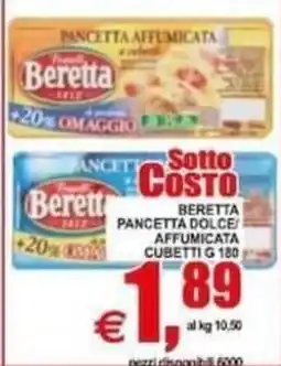 Pewex Pancetta dolce affumicata cubetti Beretta offerta