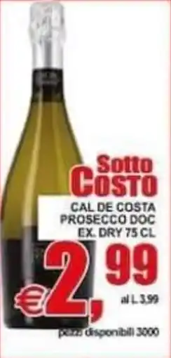 Pewex Cal de Costa Prosecco DOC offerta