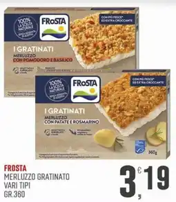 Maxipiù Frosta merluzzo gratinato offerta