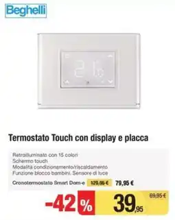 Handy fai da te Beghelli Termostato Touch con display e placca offerta