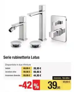 Handy fai da te Serie rubinetteria Lotus offerta