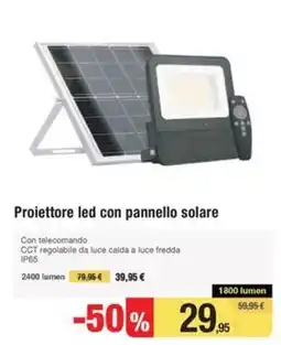 Handy fai da te Proiettore led con pannello solare offerta
