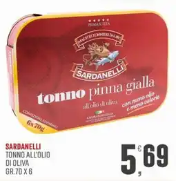 Maxipiù Sardanelli tonno pinna gialla all'olio di oliva offerta