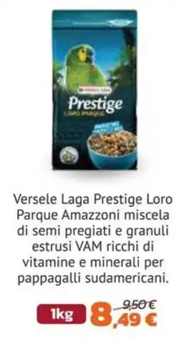 Joe Zampetti Versele Laga Prestige Loro Parque Amazoni offerta