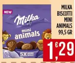 Supermercato Pollio Milka biscotti mini animals offerta