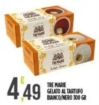 Tre Marie gelato al tartufo bianco/nero