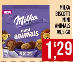 Netto Supermercati Milka biscotti mini animals offerta