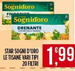 Netto Supermercati Sognidoro tisane drenante con betulla e ananas offerta