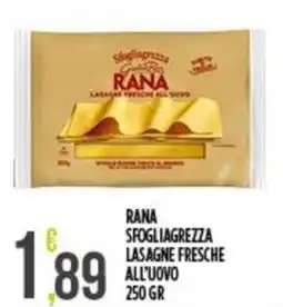Supermercato Pollio Rana sfogliagrezza lasagne fresche all'uovo offerta