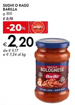 Bennet Ragù alla Bolognese Barilla offerta