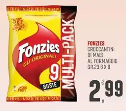Maxipiù Fonzies croccantini di mais al formaggio offerta
