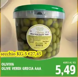 Big Food Oliviva Olive Verdi Grecia AAA offerta