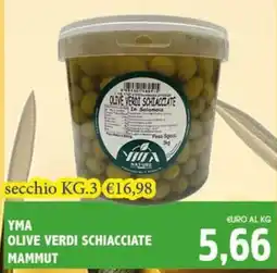 Big Food YMA Olive Verdi Schiacciate Mammut offerta