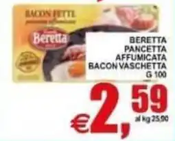 Pewex Beretta pancetta affumicata bacon vaschetta offerta