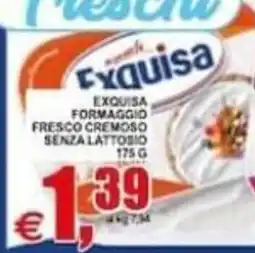 Pewex Exquisa formaggio fresco cremoso senza lattosio offerta