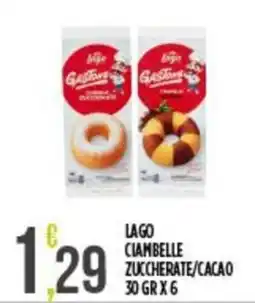 Supermercato Pollio Lago ciambelle zuccherate/cacao offerta