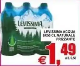 Pewex Levissima acqua naturale frizzante offerta