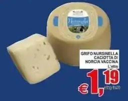 Pewex Grifo Nursinella Caciotta di Norcia Vaccina offerta
