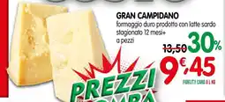 D'Ambros Gran Campidano formaggio duro prodotto con latte sardo stagionato offerta