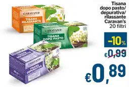 Qui Discount Tisana dopo pasto/depurativa/rilassante Caravan's offerta