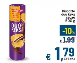Qui Discount Biscotto duo keks cacao offerta