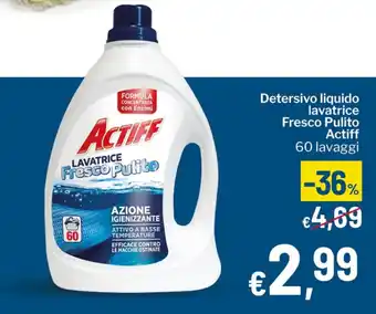 Detersivo liquido lavatrice Fresco Pulito Actiff