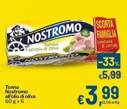 Qui Discount Tonno Nostromo all'olio di oliva offerta