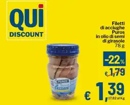 Qui Discount Filetti di acciughe Puros offerta