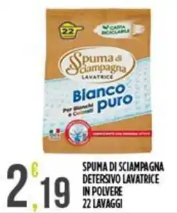 Supermercato Pollio Spuma di Sciampagna Detersivo Lavatrice offerta