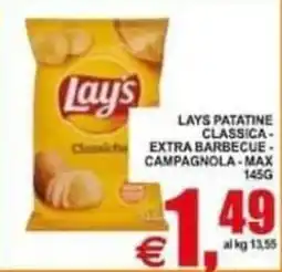 Pewex Lays patatine classica offerta