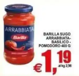 Pewex Barilla sugo arrabbiata-basilico offerta
