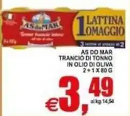 Pewex AS DO MAR trancio di tonno in olio di oliva offerta