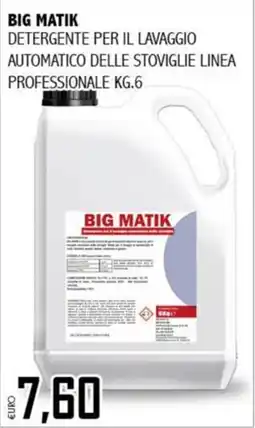 Big Food Detergente per il lavaggio automatico delle stoviglie linea professionale Big Matik offerta