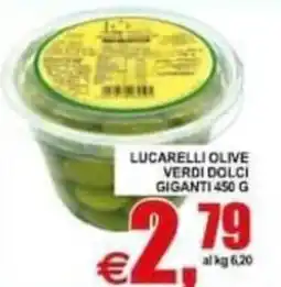 Pewex Lucarelli olive verdi dolci giganti offerta