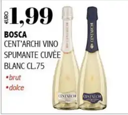 Big Food Bosca Cent'archi vino spumante cuvée blanc offerta