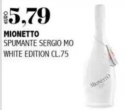 Big Food Mionetto spumante sergio mo white edition offerta