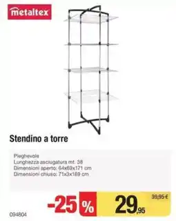 Handy fai da te Stendino a torre metaltex offerta