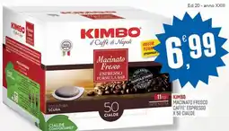 Maxipiù Kimbo Macinato Fresco Caffè Espresso offerta
