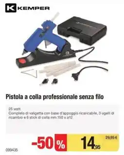 Handy fai da te Pistola a colla professionale senza filo Kemper offerta