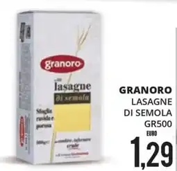 Mazzeo Supermercati Granoro lasagne di semola offerta